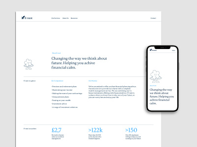 Fi-nest - Web design branding character clean corporate finace financial minimal page ui uiux user interface ux uxui web web design website