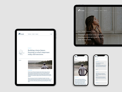 Fi-nest Web design advisory bank banking branding clean consultatn corporate finance fintech identity mobile mockup rwd tablet ui uiux wealth wealth management web design website