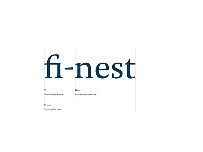 fi-nest logo - full case on behance bank banking branding corporate crypto finance founds hedge identity investment logo logo design logotype private typography