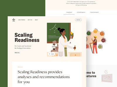 Scaling Readiness Website crops design illustration innovation interface responsive scaling science ui ux