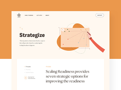 Scaling Readiness Website crops design illustration innovation interface responsive scaling science ui ux