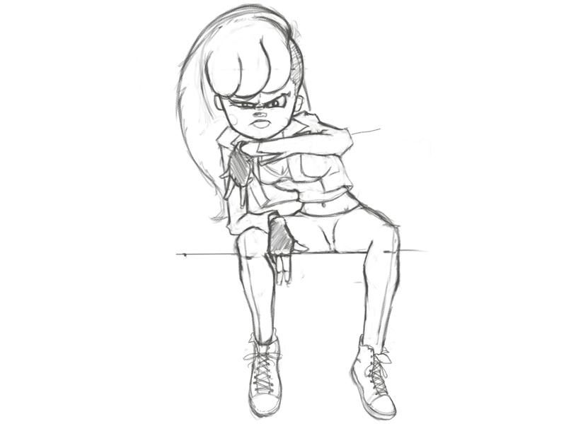 Badass Girl rude awesome character design girl badass
