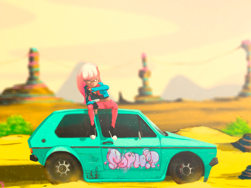 Sophie worldart artinsanely madeinmexico artsy digitalart art sketch hipster pink girl photoshop artwork ilustración