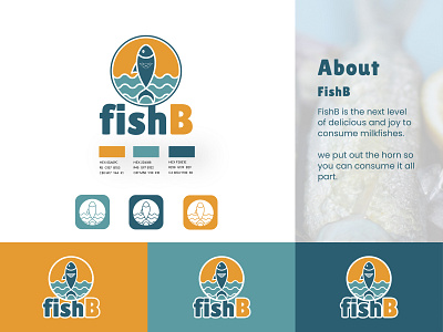 Brand identity and visual guidelines "FishB" brand identity design brand style guide branding design logo logo design visual guidelines