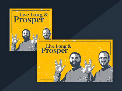 Live Long and Prosper Day Post - March 26th design figma graphic design live long and prosper nerds photoshop sci fi spock star treak vulcan