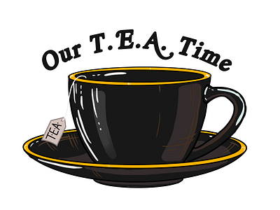 Our T.E.A. Time Logo design illustration logo
