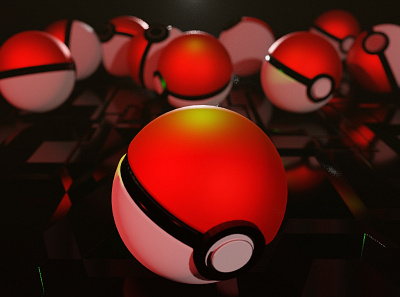 Pokeball 3d art ambient b3d blender3d design videogames