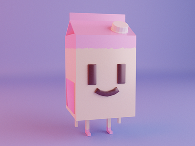 Cajita de leche 3d art ambient b3d blender3d design videogames