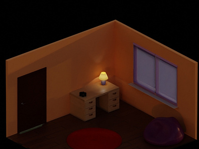 Habitación 3d art ambient b3d blender3d design lowpoly videogames