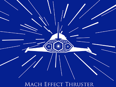 Mach Effect badge emblem icon illustrator logo rocket space vector