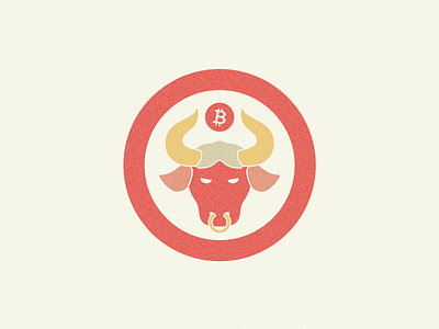 BTC BULL design illustration logo