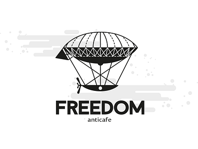 Freedom anticafe branding cafe logotype timecafe zeppelin