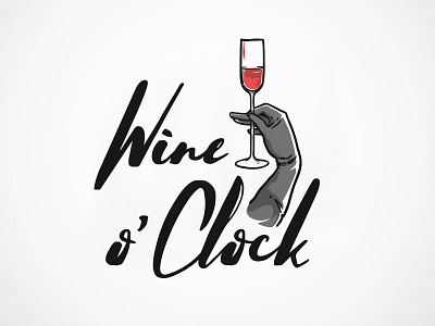 Wine o'clock alcohol bar bottle logo red restaurant wine woman