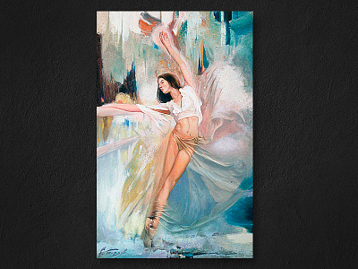 ballet muse ballet canvas dance girl muse oil paint painting wife woman