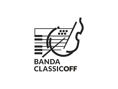 Banda Classicoff banda classic jazz logo music piano violin