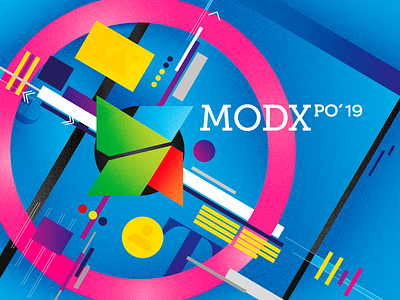 ModX Conference '19 branding coference constructivism design event key visual logotype modx suprematism