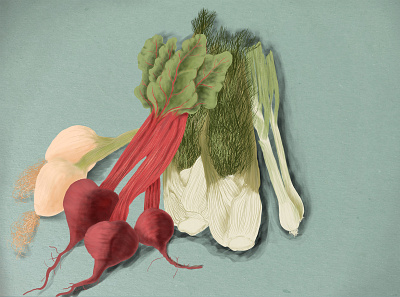 Spring Vegetables adobe capture adobe fresco illustration spring spring vegetables vegetables