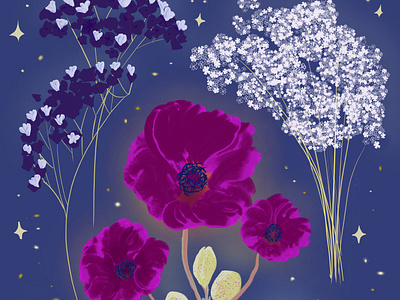 Summer Flowers and Stars