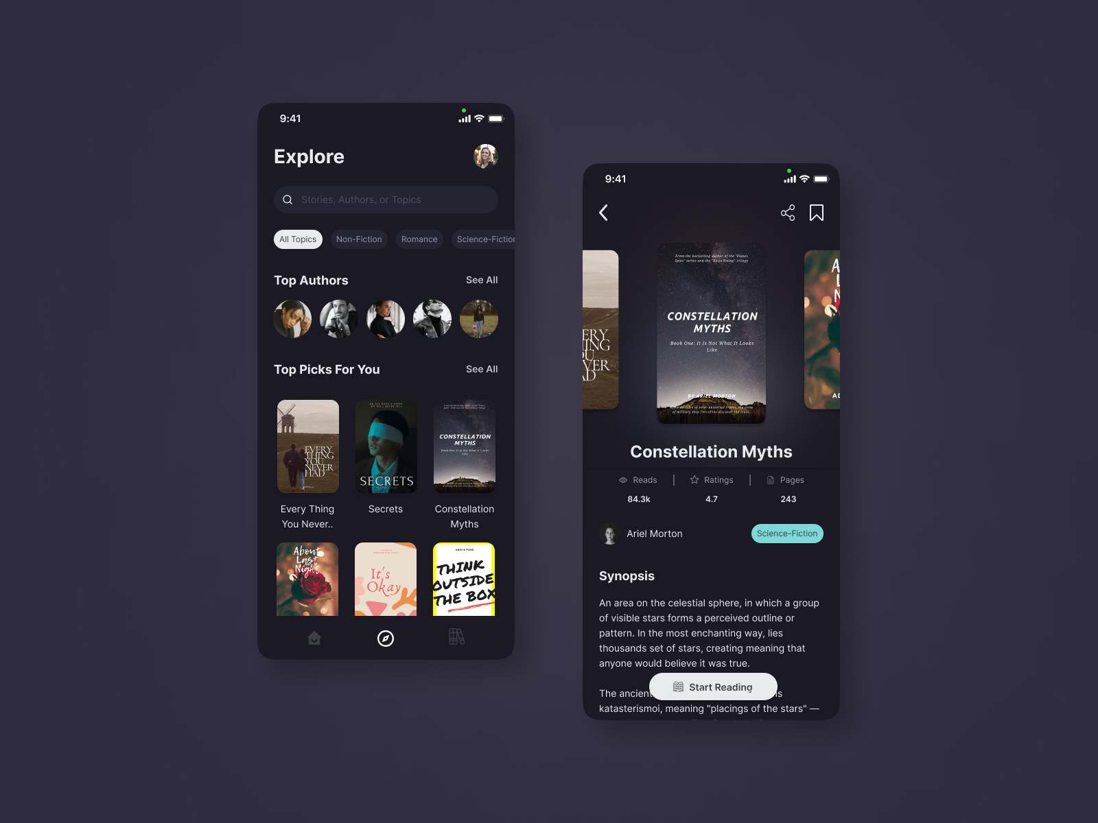 Dark Mode for Reading App by Adinda Hawari on Dribbble