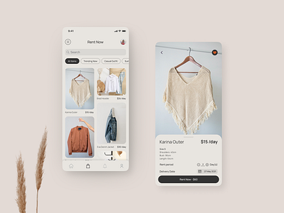 Clothes Rental App aesthetic apps clothes rental fashion product design rental app