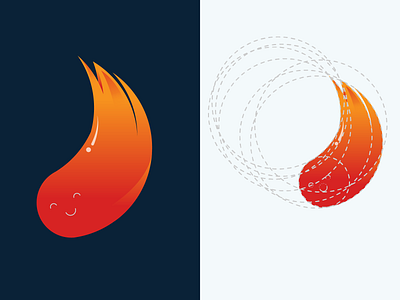 🔥 Hello fire! :D 🔥 ai fire golden golden ratio illustration logo tamer