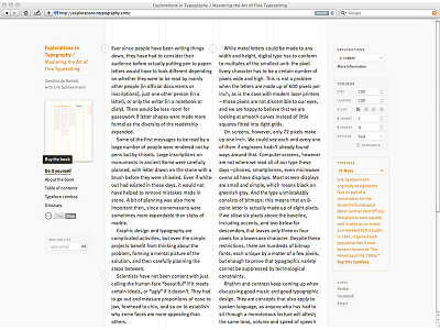 Explorations in Typography Website