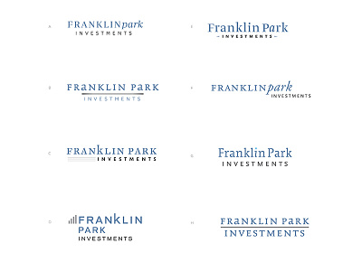 Franklin Park logotype sketches logotype typography