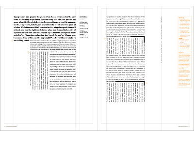 Spread from Explorations in Typography book text type type typesetting