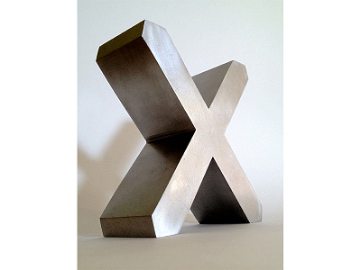 X sculpture 3d aluminum letter sculpture x