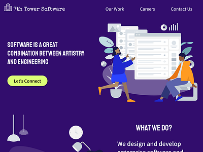 7th tower software landing page