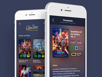 CineStar App Redesign app cinema cinestar movie redesign