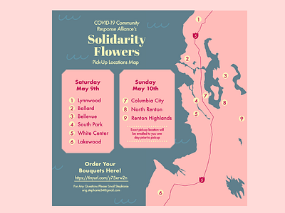 Solidarity Flower Pickup Map design digital art illustration map maps