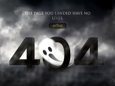 404 Error page error page fun horror webdesign