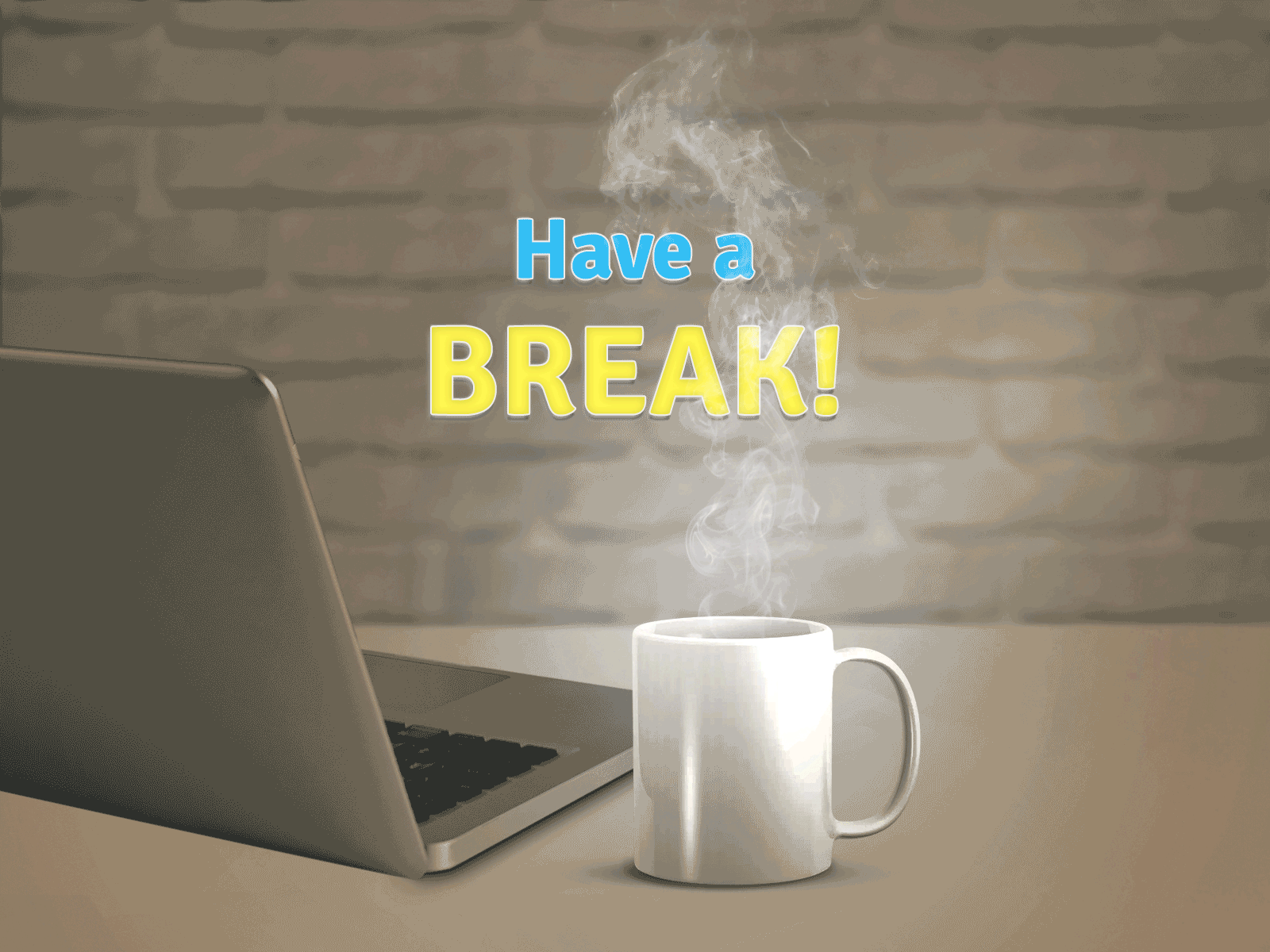 break aftereffects animated gif animatedgif animation break breakfast coffee cup coffee shop coffeeshop freetime graphicdesign office smoke smokey