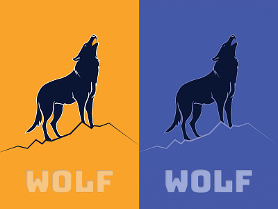 WOLF animal brand design forest graphicdesign illustraion illustration silhouette typography vector illustration vectorart wolf