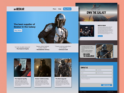 DailyUI #003 - BuyBeskar affinity photo daily ui 003 dailyui figma mandalorian