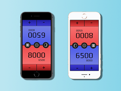 DailyUI #004 - Yugioh Life Point Calculator