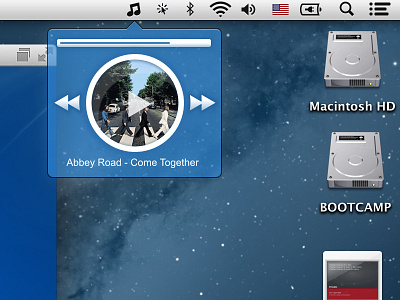 Minimalistic Music Player for Mac OS X design mac minimalistic music play player ui ux