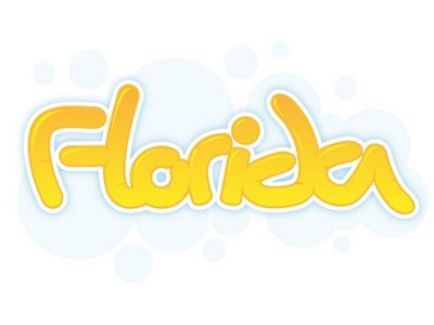 Florida Typography Experiment design florida glossy identity logo typography vivid