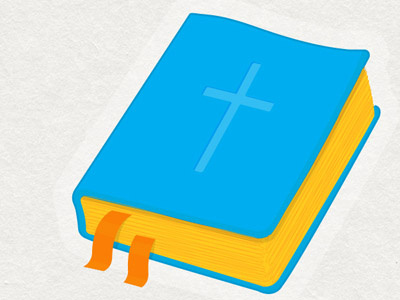 The Bible bible book bright christian illustration paper