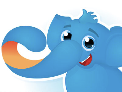 Corporate Mascot animal bright elephant illustration mascot positive vector