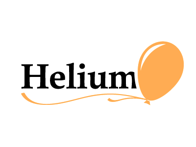 Logo for Helium JS illustrator logo typography