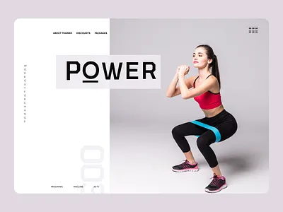 Fitness Trainer design ui ux web