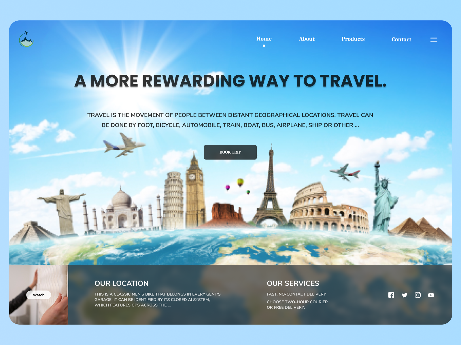 Travelling Web Design by Alvin on Dribbble