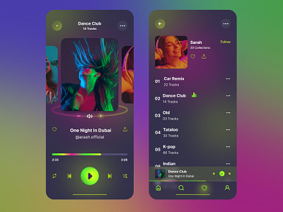 Music Streaming App app design design ui