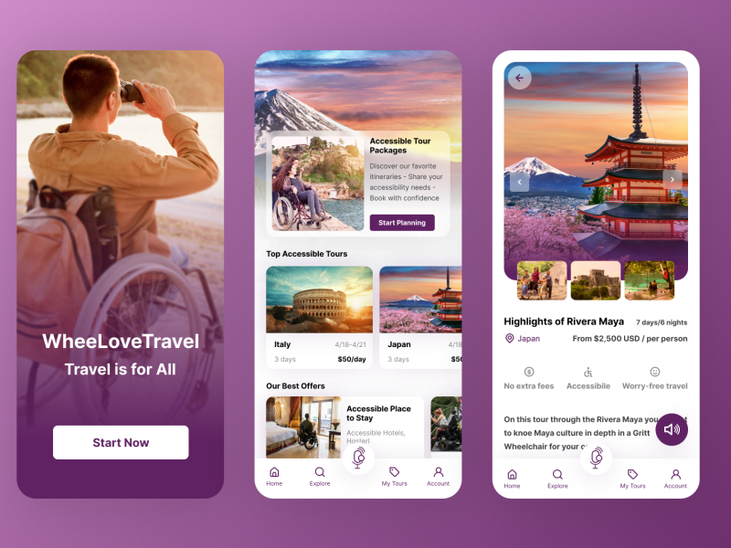 Accessible Tourism by Nill Moh on Dribbble