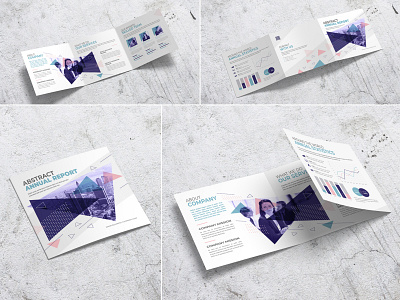Abstract Annual Square Trifold