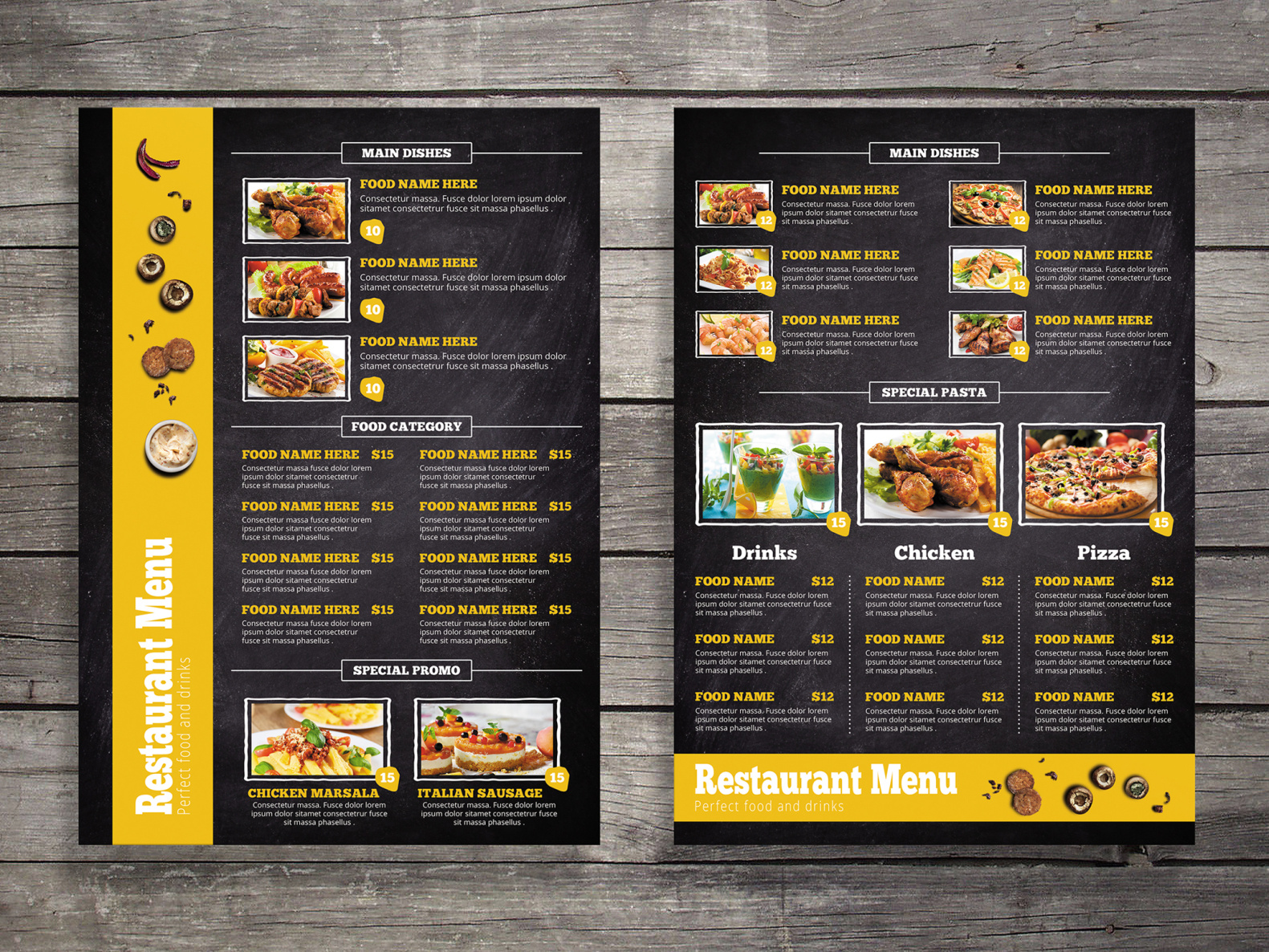 Blackboard Menu Flyer by Amal Kabichi on Dribbble