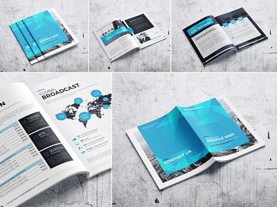 Company Profile 2020 agency annual report book brand branding brochure business clean company company profile corporate creative design digital indesign infographics informational letter marketing modern