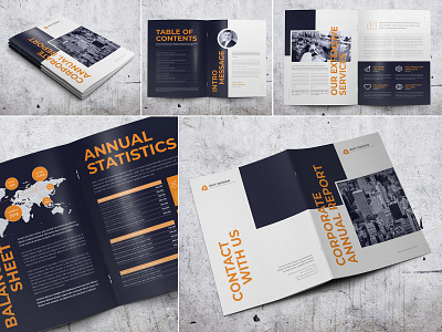 Corporate Annual Report a4 annual report blue blue brochure brochure design business clean company company brochure corporate creative designer elegant emydesign indesign infographics informational light magazine minimal